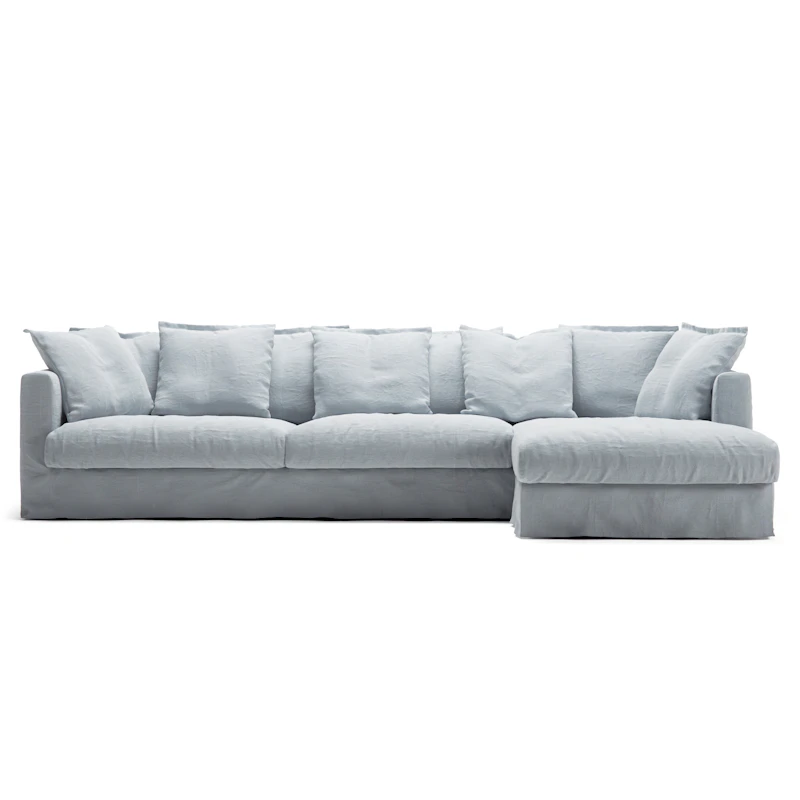Le Grand Air 3-Personers Sofa Hør Divan Højre, Nordic Sky