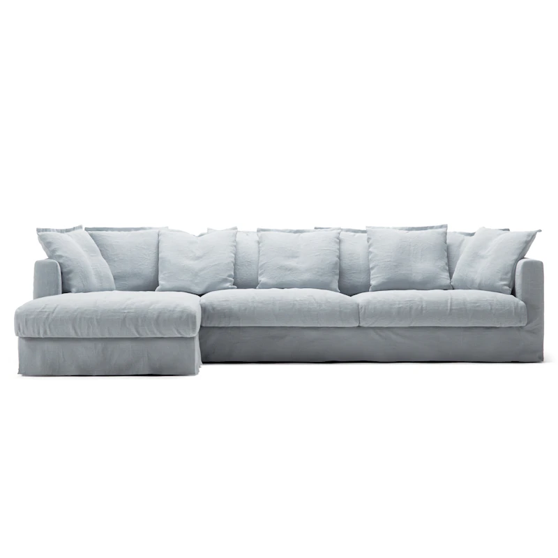 Le Grand Air 3-Personers Sofa Hør Divan Venstre, Nordic Sky