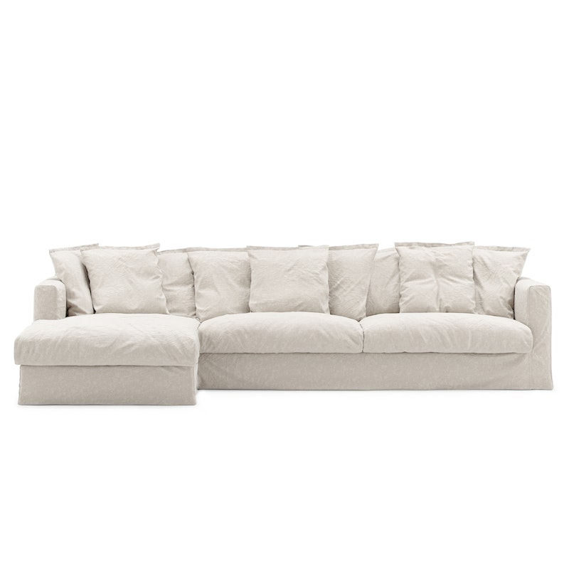 Le Grand Air 3-Personers Sofa Hør Divan Venstre, Creamy White