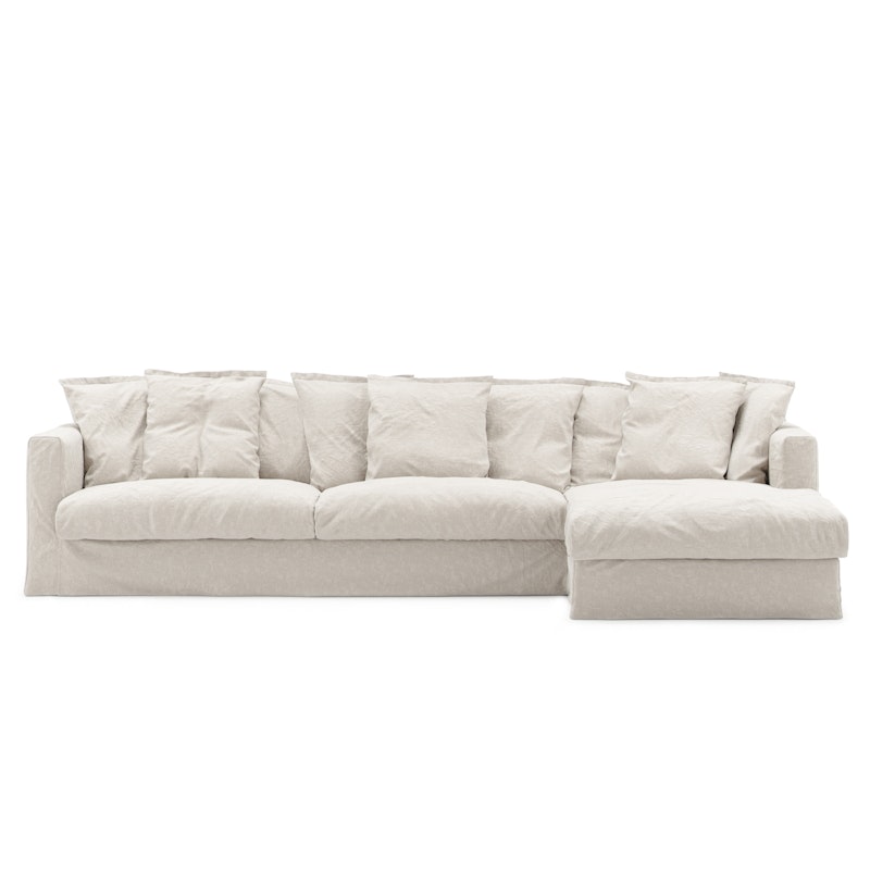 Le Grand Air 3-Personers Sofa Hør Divan Højre, Creamy White