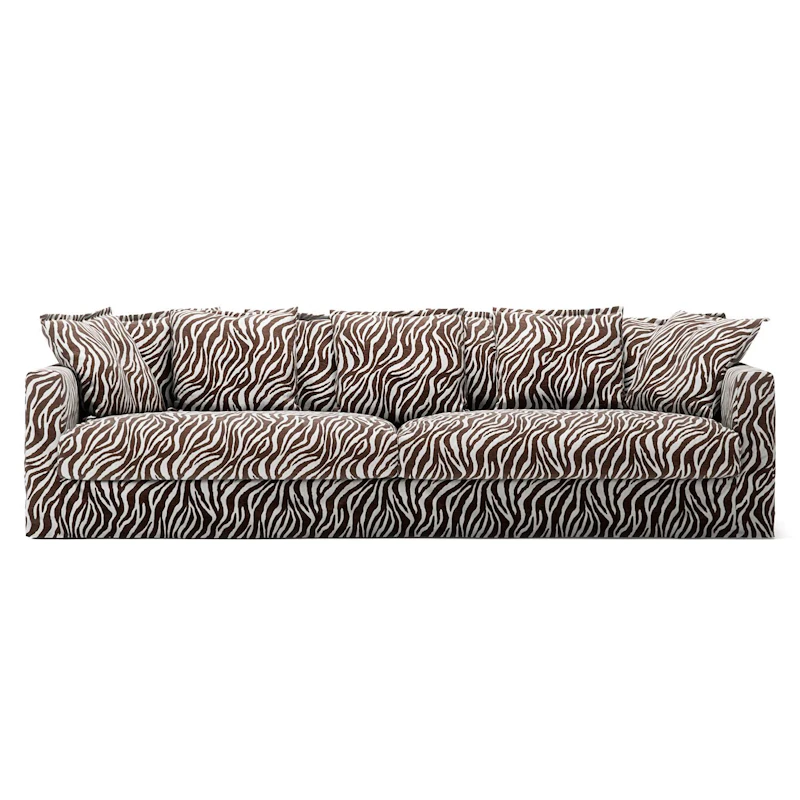 Le Grand Air 4-Personers Sofa Chenille, Zebra