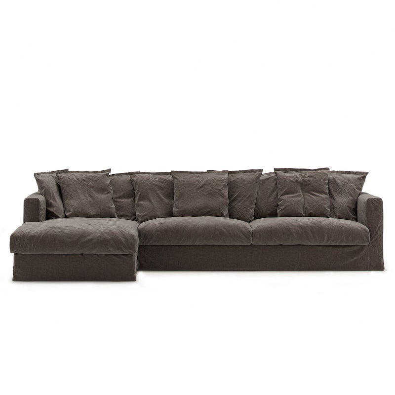 Le Grand Air 3-Personers Sofa Hør Divan Venstre, Truffle Brown