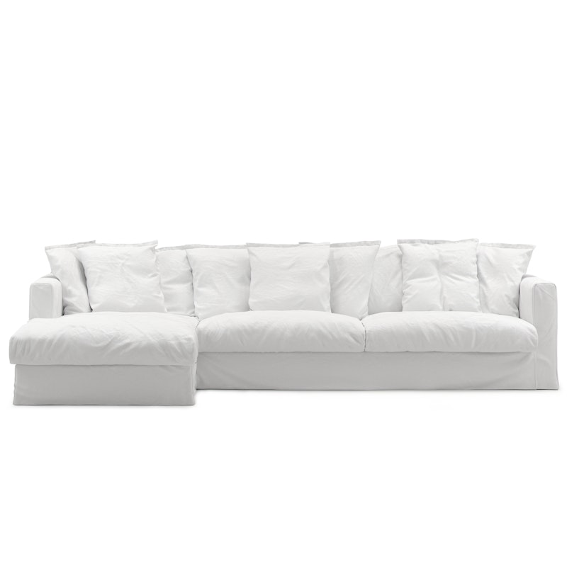 Le Grand Air 3-Personers Sofa Bomuld Divan Venstre, Hvid