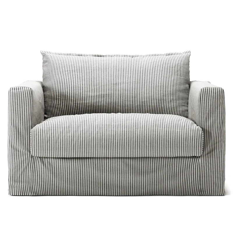 Le Grand Air Nou Love Seat Hør, Ash Stripe