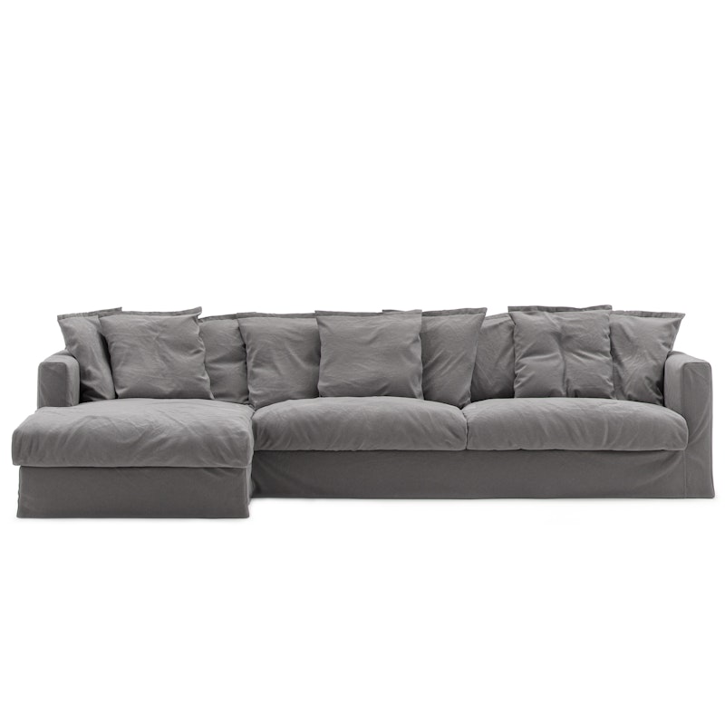 Le Grand Air 3-Personers Sofa Bomuld Divan Venstre, Grå