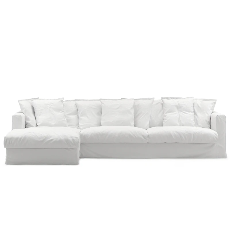 Le Grand Air 3-Personers Sofa Bomuld Divan Venstre, Hvid