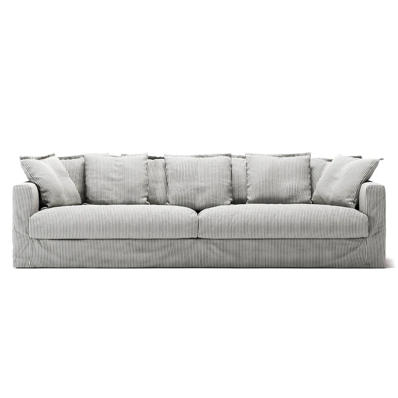 Le Grand Air 4-Personers Sofa Hør, Ash Stripe