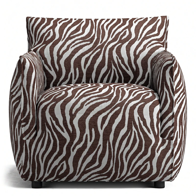 Le Petite Lænestol Zebra, Brun / Hvid