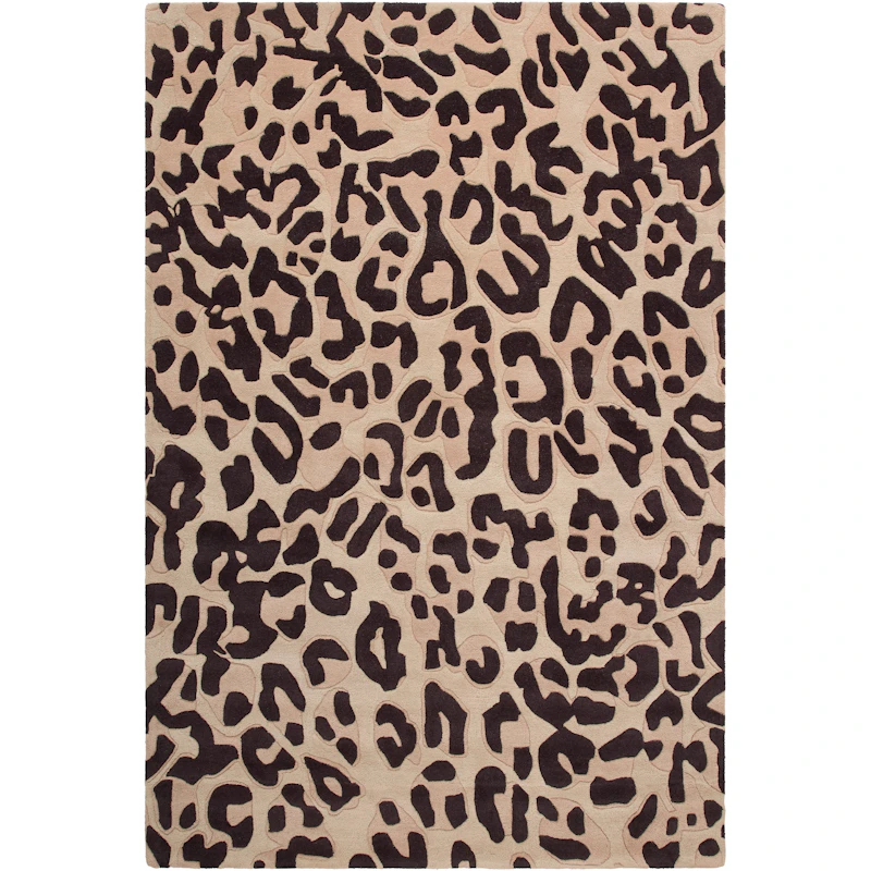 Leopard Uldgulvtæppe 300x400 cm, Brunt