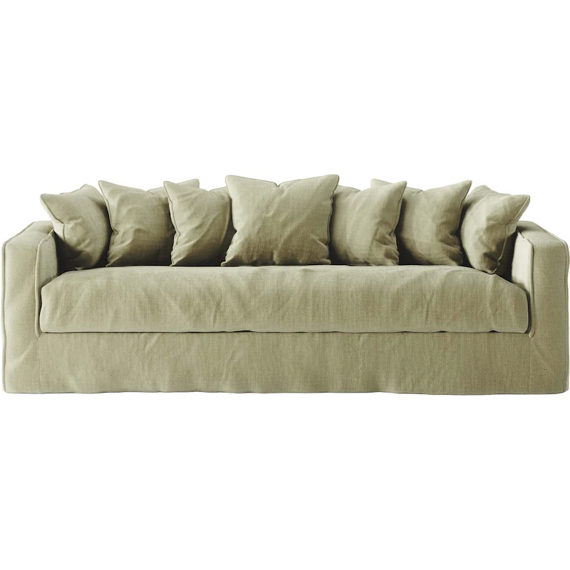 Betræk Til Loom 3-Personers Sofa Linne, Moss