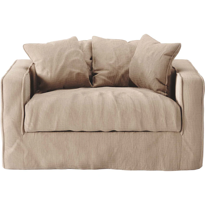 Betræk Til Loom Love Seat Linne, Beige