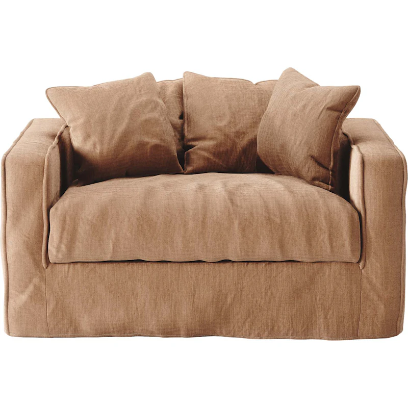 Betræk Til Loom Love Seat Linne, Taupe
