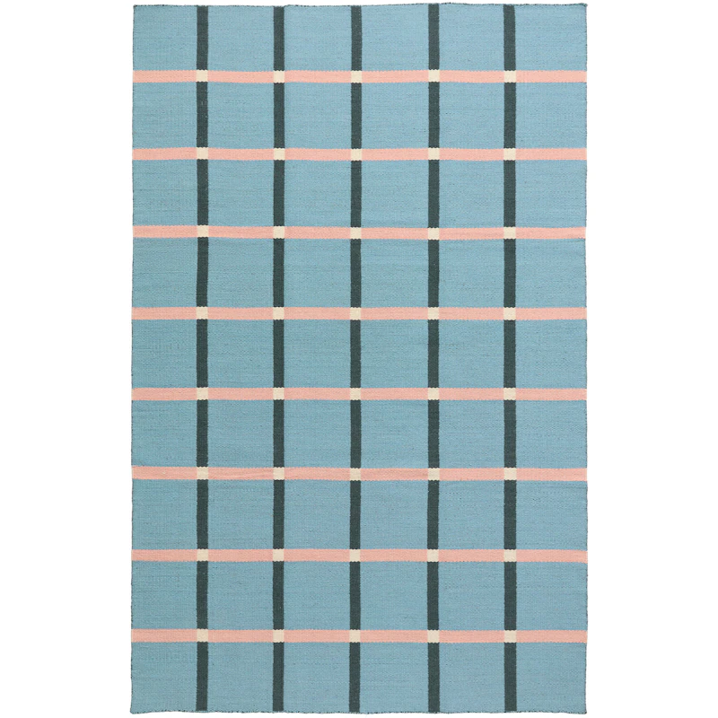 Mosaic Uldgulvtæppe 180x270 cm, Blåt