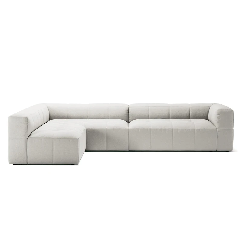 Mure 4-Seater Sofa With Open End Left, Steam White