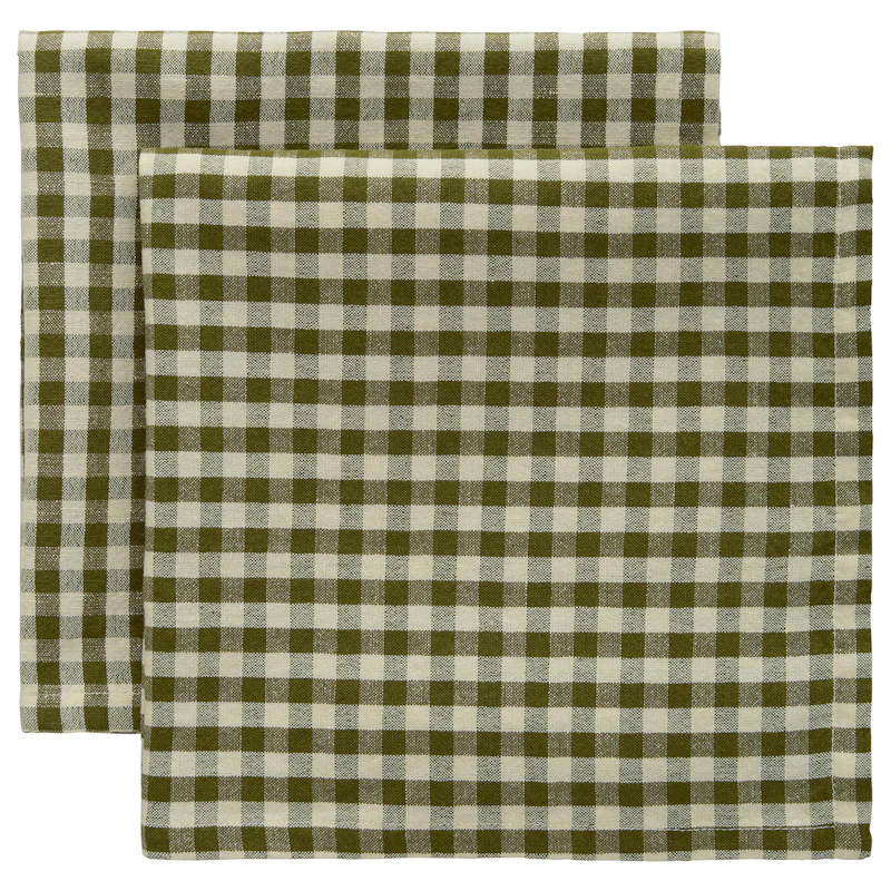 Oliva Serviet 45x45 cm 2-pak, Olivengrøn