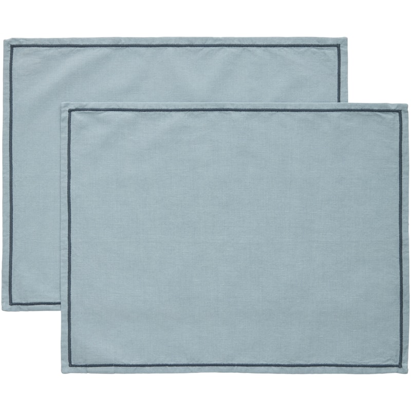 Sienna Dækkeserviet 2-pak 35x45 cm, Dusty Blue