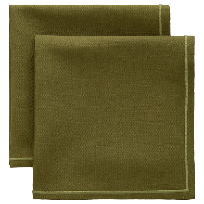 Sienna Serviet 45x45 cm 2-pak, Olivengrøn