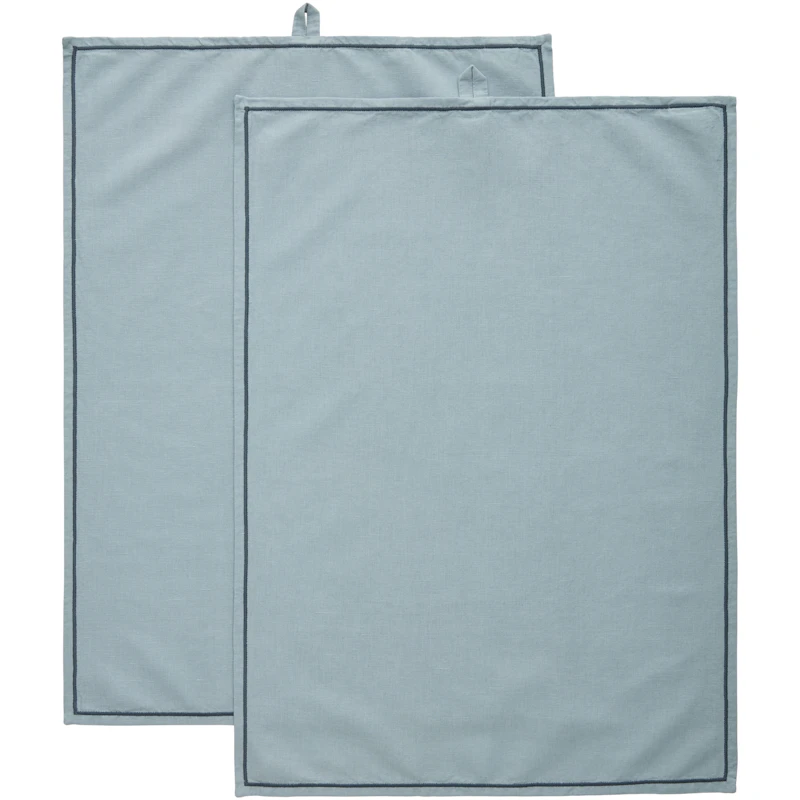 Sienna Viskestykke 2-pak 50x70 cm, Dusty Blue
