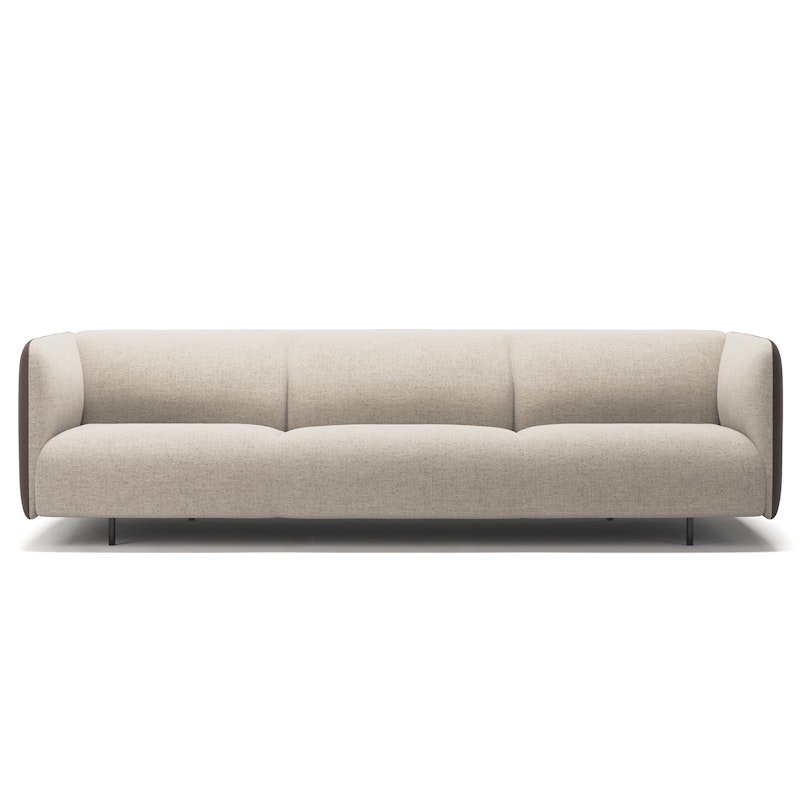 Urban 3,5-Personers Sofa Vævet Panelstof, Beige Breeze / Læder