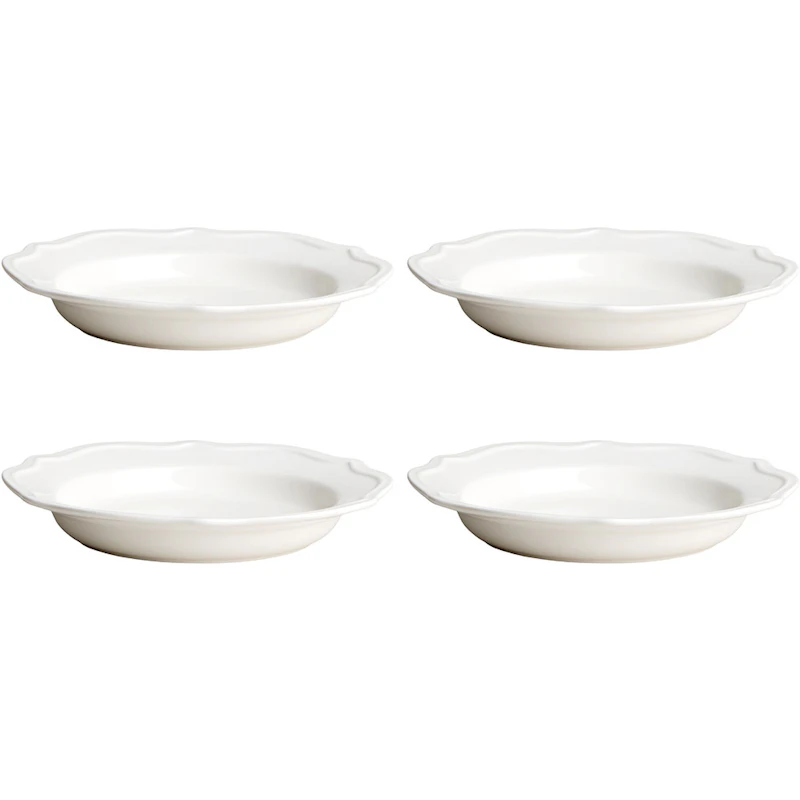 Violette Dyb Tallerken 23 cm 4-pack, Hvid