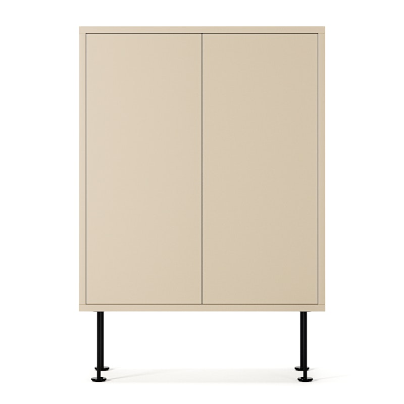 Vogue 64 Skab, Sand / Sort