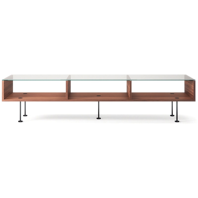 Vogue Sofabord 45x165 cm, Valnød / Sort