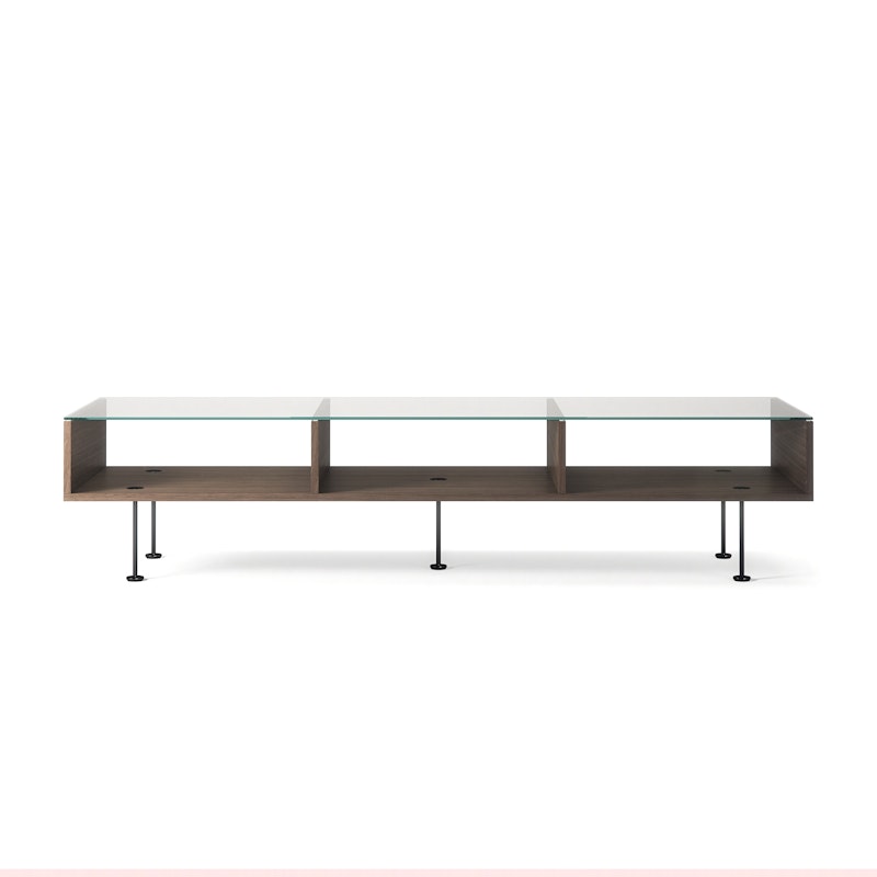 Vogue Sofabord 45x165 cm, Mørk Eg / Sort