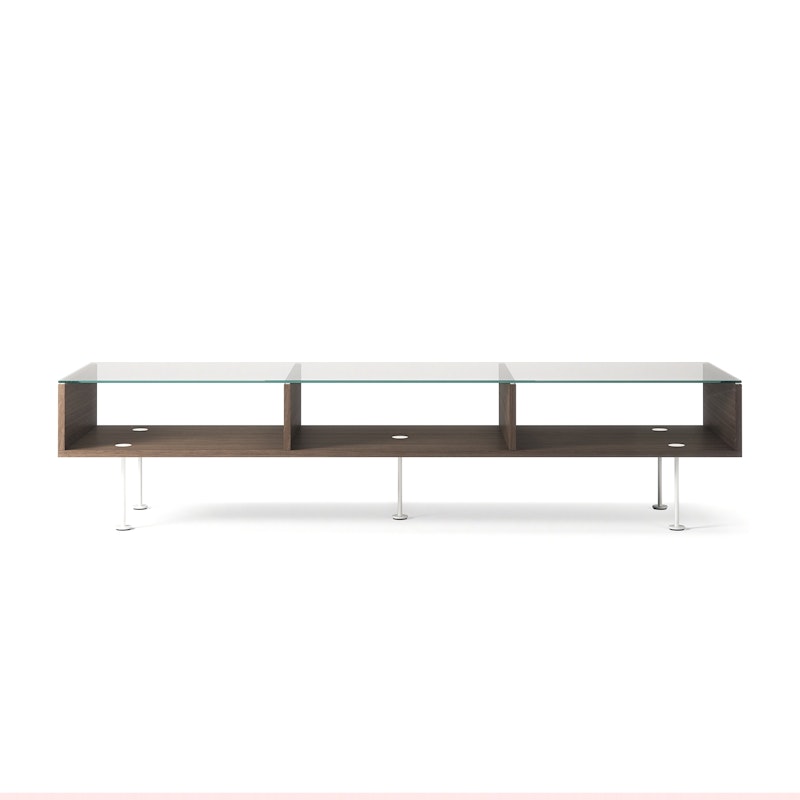 Vogue Sofabord 45x165 cm, Mørk Eg / Hvidt