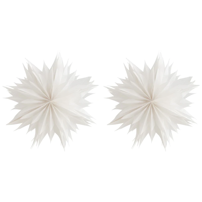 Nova Papirstjerne 50 cm 2-pak, Hvid