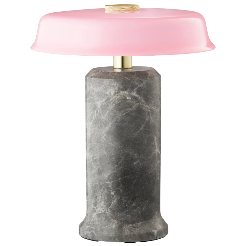 Trip No. 2 Transportabel Lampe, Marmor Sølv / Rose