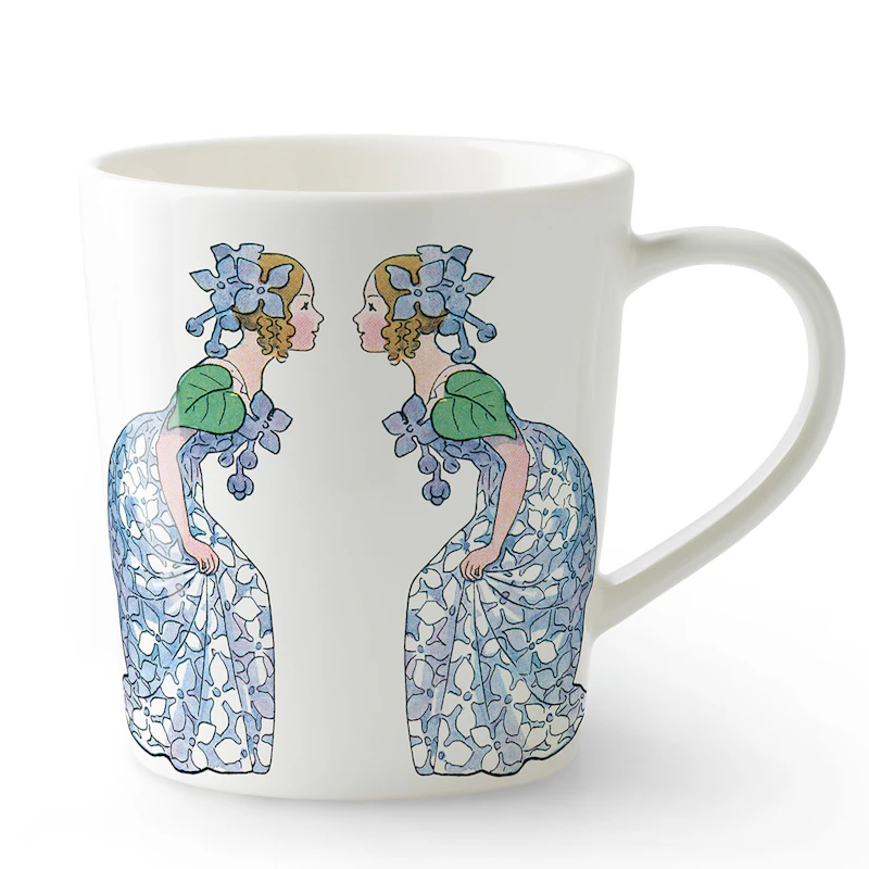 Elsa Beskow Krus 40 cl, Hvidt / Syrenfarvet