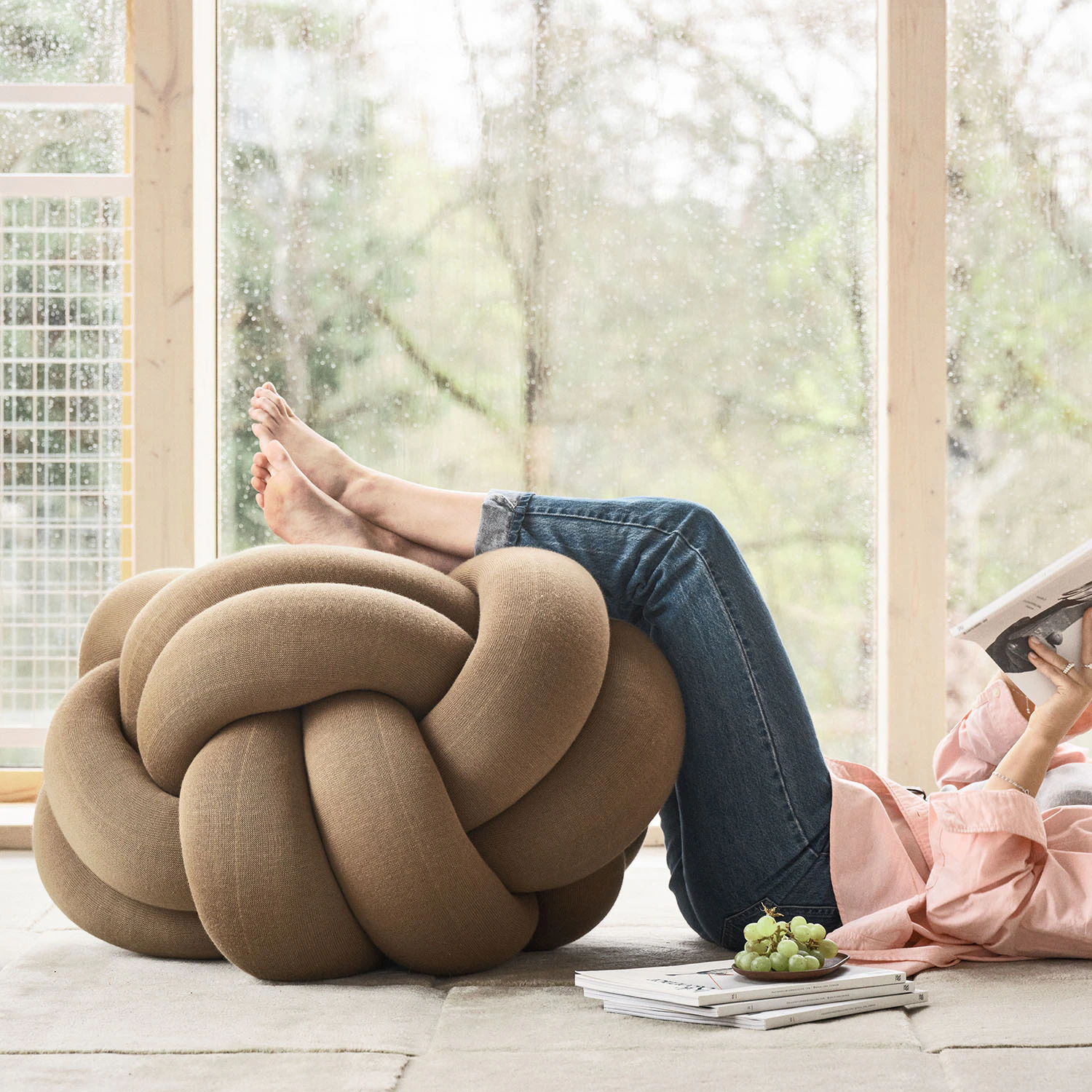 Knot Pude XL, Camel fra Design House Stockholm | Rum21.dk