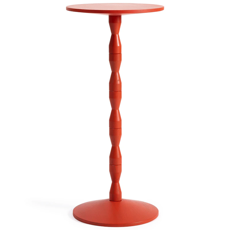 Pedestal Sidebord Eg, Rødt