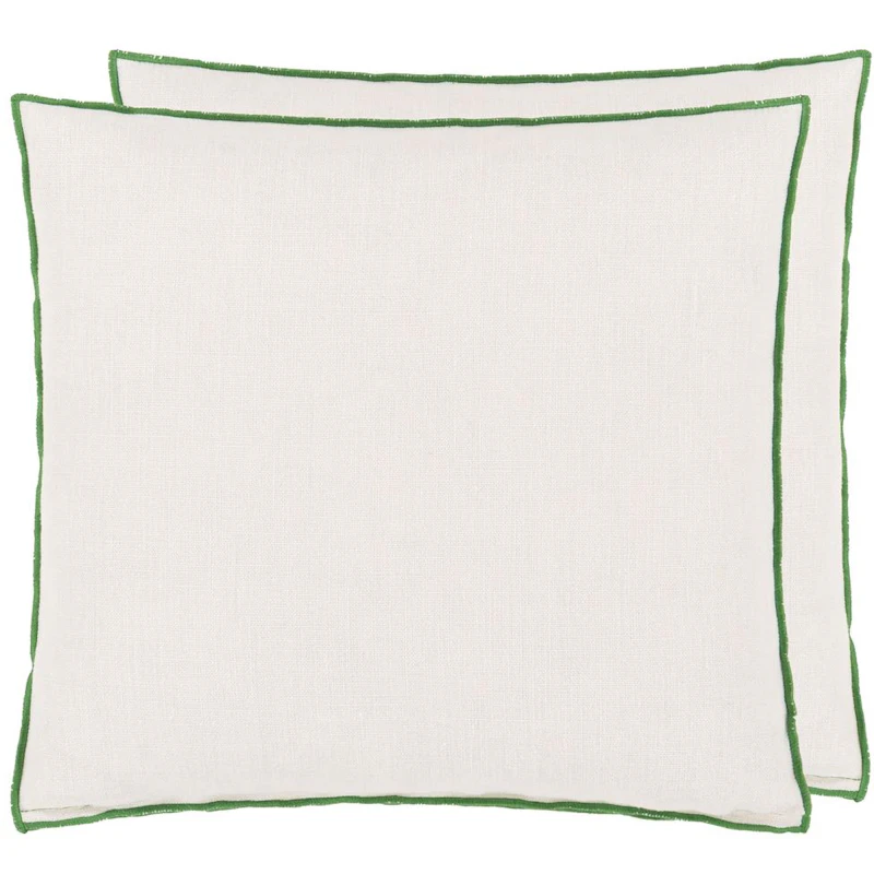 Brera Lino Pude 43x43 cm, Alabaster / Emerald