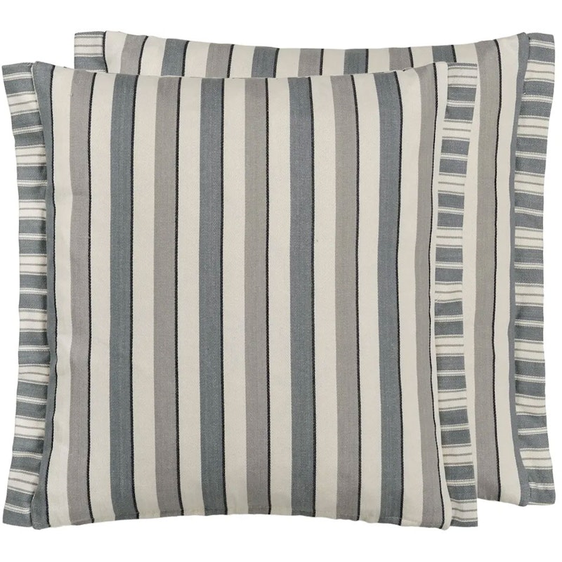 Burlington Stripe Charcoal Pude 43x43 cm