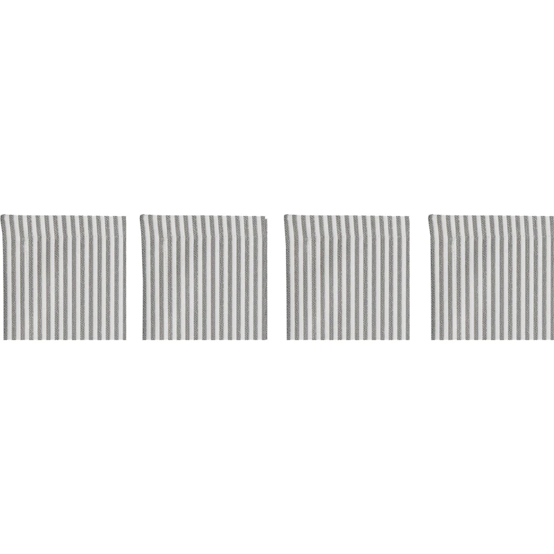 Narrow Stripe Glasbrikker 10x10 cm 4-pak, Grå