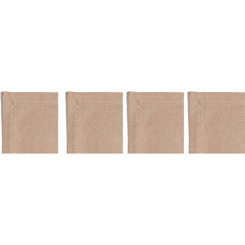 Plain Glasbrikker 10x10 cm 4-pak, Beige