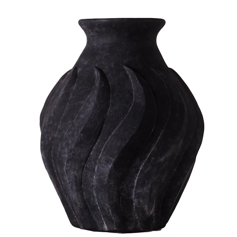 Swirl Vase Lille, Sort