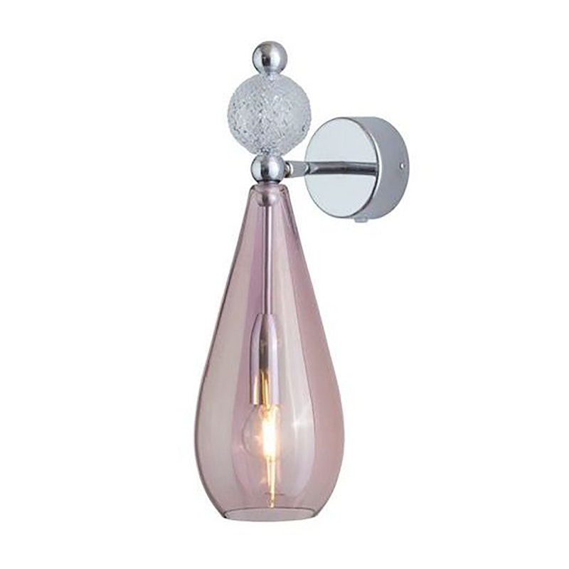 Smykke Væglampe, Obsidian / Crystal Check Ball / Shiny Silver