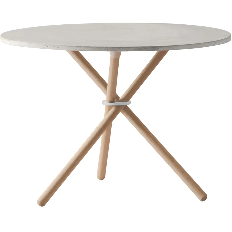 Daphne Sofabord 65 cm, Lys Beton / Lys Eg