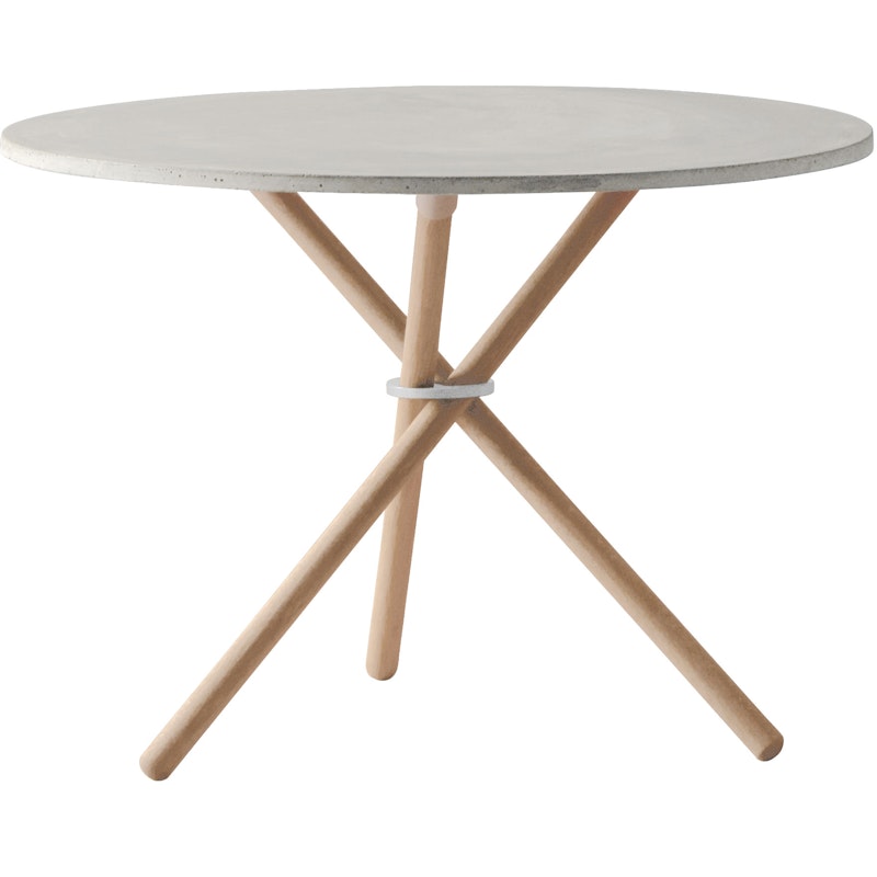 Daphne Sofabord 65 cm, Lys Beton / Lys Eg