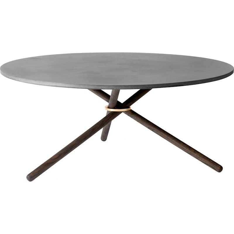 Edda Sofabord 105 cm, Mørk Beton / Mørk Eg