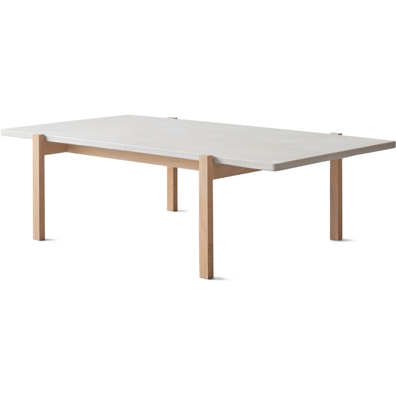 Eugene Sofabord 70x125 cm, Lys Beton / Lys Eg