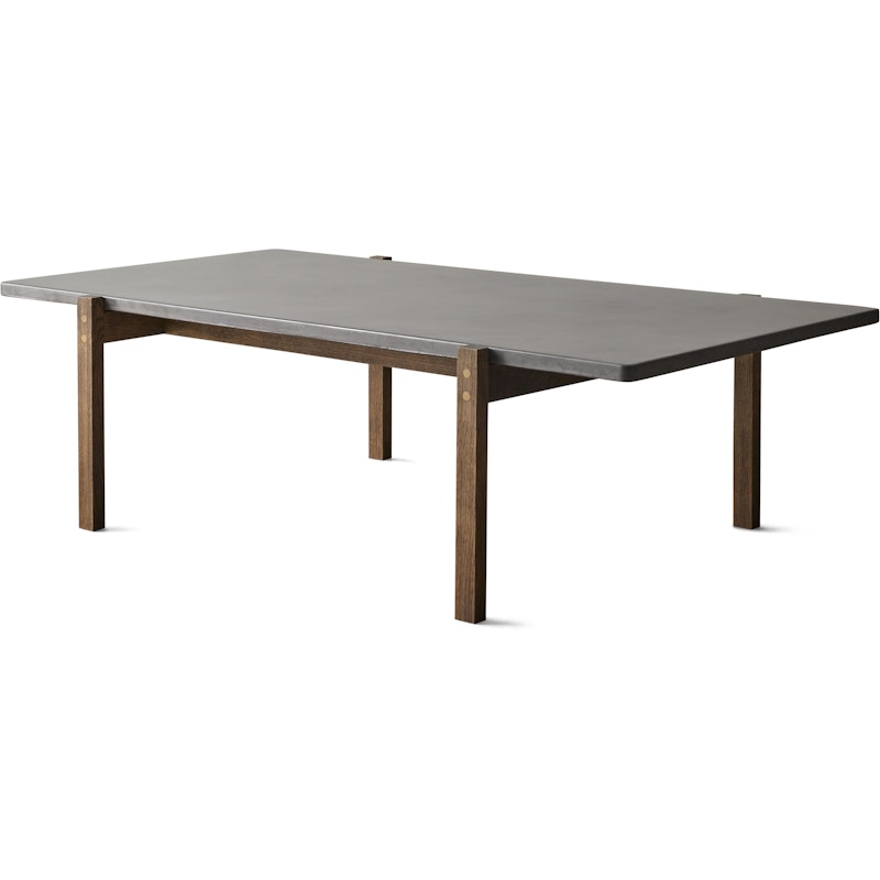 Eugene Sofabord 70x125 cm, Mørk Beton / Mørk Eg