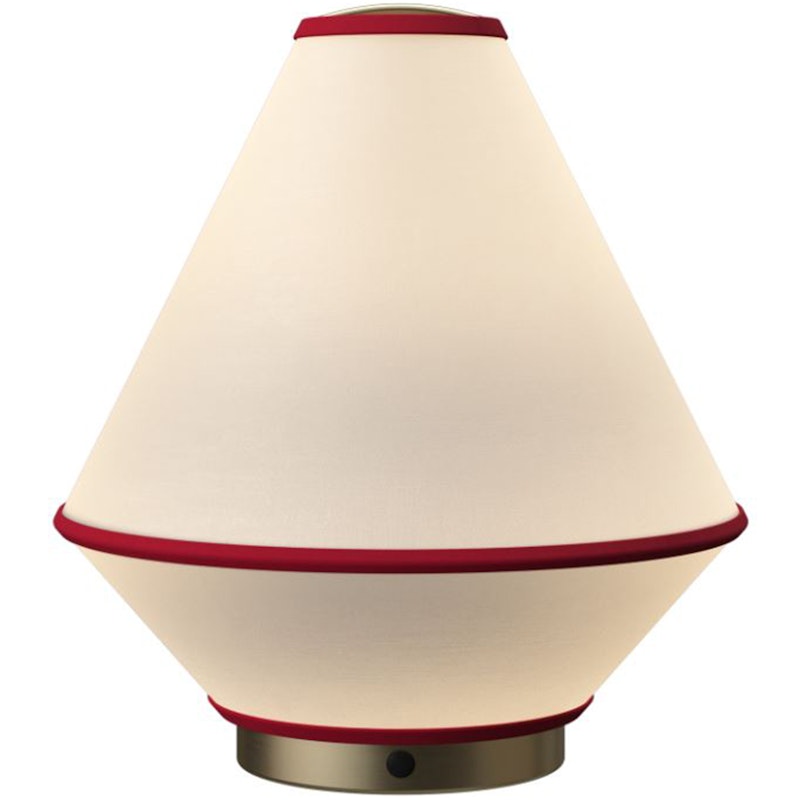 Tafta Bordlampe Portabel, Rød/Offwhite