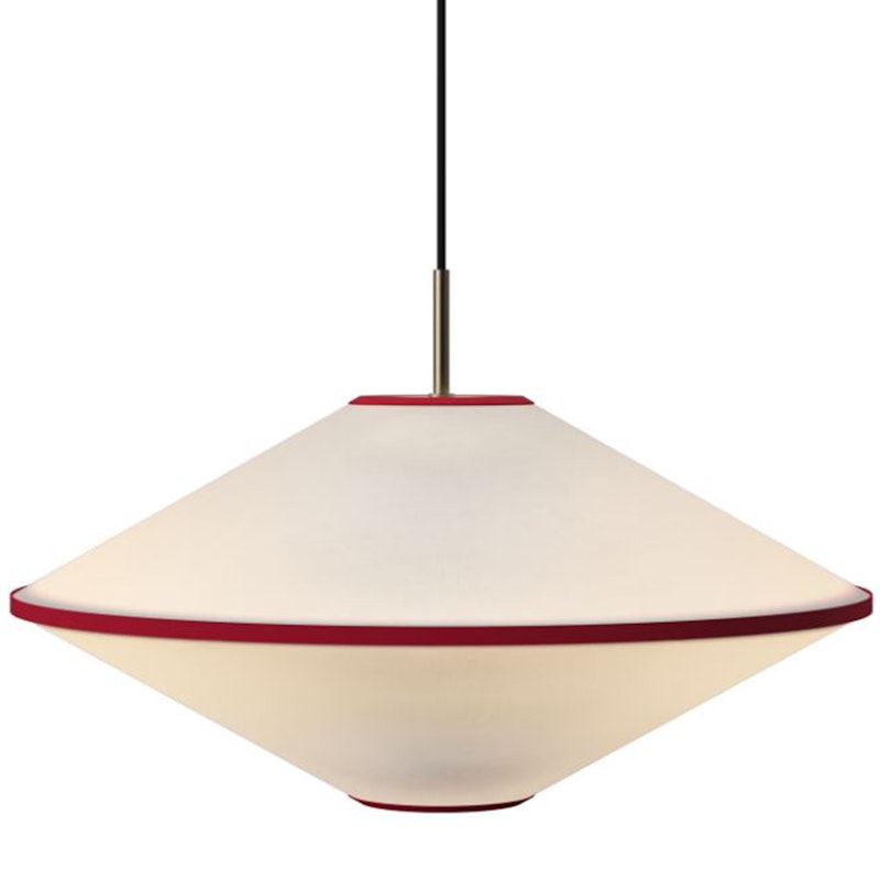 Tafta Pendel Ø52 cm, Rød/Offwhite