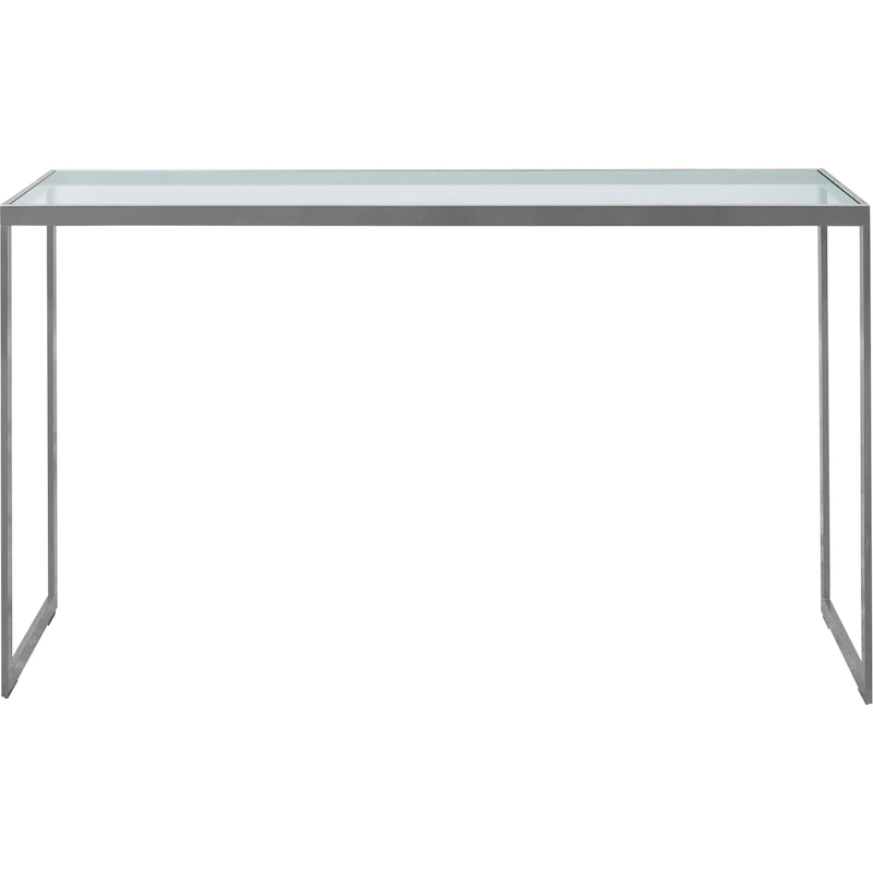 Square Konsolbord 122x36x70 cm, Sølvgråt/Glas