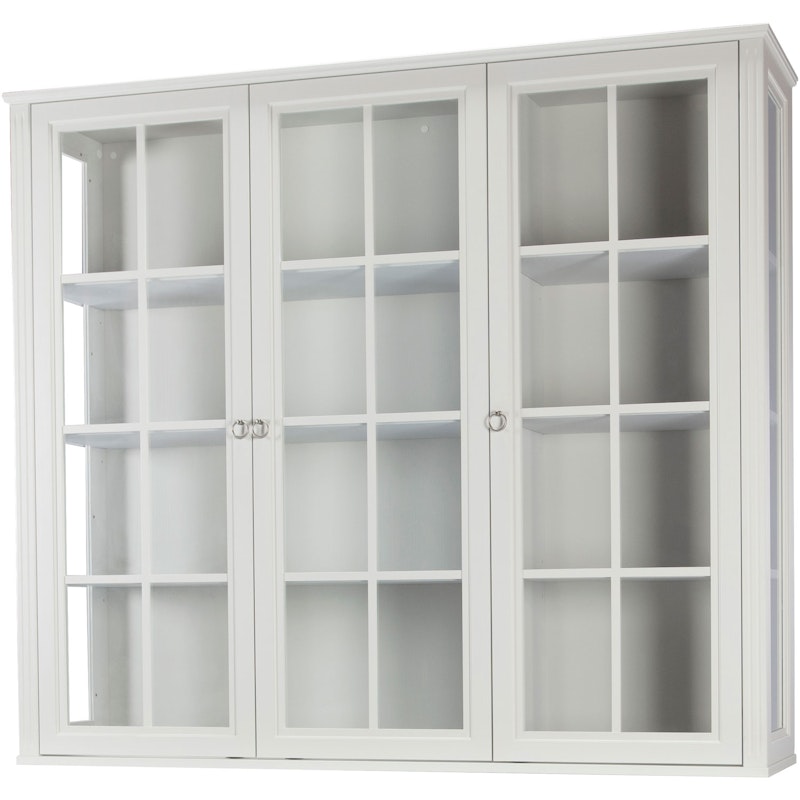 Stockholm 2.0 Vitrin Cabinet 142x34x124, Whitewash