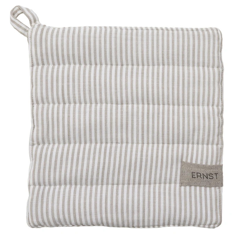 Grydelap Striber, Hvid/Beige