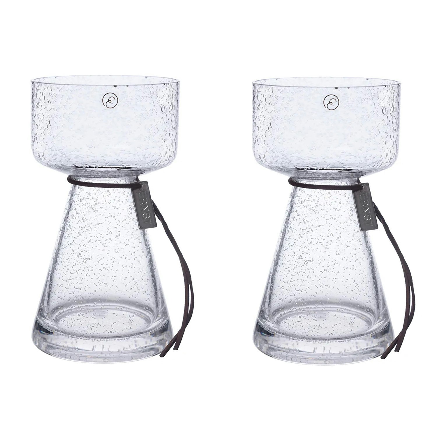 Ernst Bulb Vase With Bubbly s H15 Cm 2-pack - Vaser Glas Klar - 2X398445